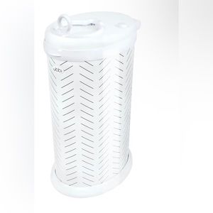 Ubbi diaper pail in herringbone